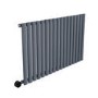 Anthracite Electric Horizontal Designer Radiator 1.2kW with Wifi Thermostat - H600xW1003mm - IPX4 Bathroom Safe