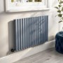 Light Grey Electric Horizontal Designer Radiator 1.2kW with Wifi Thermostat - H600xW1003mm - IPX4 Bathroom Safe