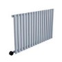 Light Grey Electric Horizontal Designer Radiator 1.2kW with Wifi Thermostat - H600xW1003mm - IPX4 Bathroom Safe