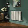 Linen Horizontal Smart Electric Radiator with Wi-Fi Thermostat - 1.2KW - H600xW1000 - Bathroom Safe