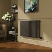 Russet Horizontal Smart Electric Radiator with Wi-Fi Thermostat - 1.2KW - H600xW1000 - Bathroom Safe