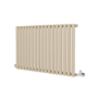Sorrento Beige grey Horizontal Oval Designer Radiator 600x1003mm Single Panel 2679 BTU