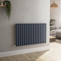 Sorrento Anthracite Horizontal Oval Designer Radiator 600x1003mm Single Panel 2679 BTU Sorrento Anthracite Horizontal Oval Designer Radiator 600x1003mm Single Panel 2679 BTU