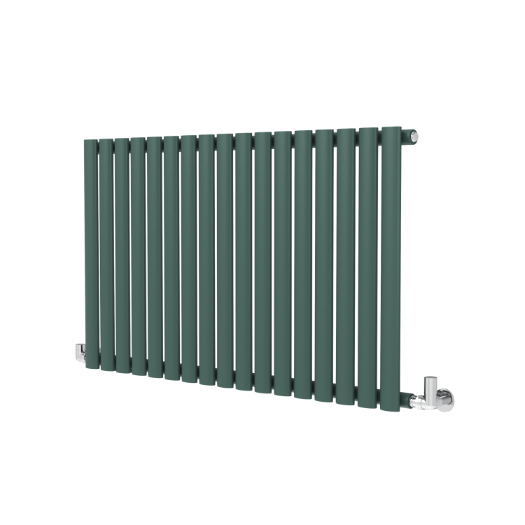 Sorrento Evergreen Horizontal Oval Designer Radiator 600x1003mm Single Panel 2679 BTU