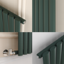 Sorrento Evergreen Horizontal Oval Designer Radiator 600x1003mm Single Panel 2679 BTU