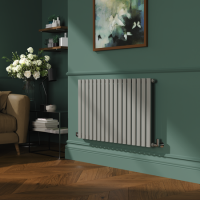 Sorrento Smoked Stone Horizontal Oval Designer Radiator 600x1003mm Single Panel 2679 BTU