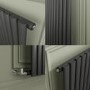 Sorrento Anthracite Horizontal Oval Designer Radiator 800x1003mm Single Panel 2679 BTU