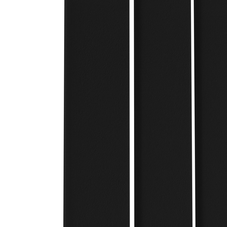 Riace Midnight Black Horizontal Flat Designer Radiator 600x1428mm Single Panel 3337 BTU