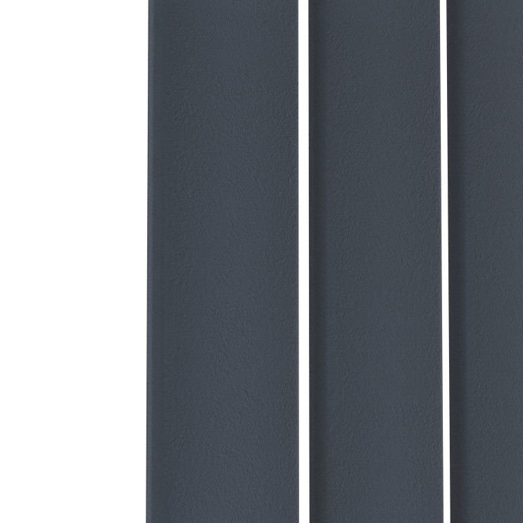 Refurbished - Riace Anthracite Horizontal Flat Designer Radiator 600x1428mm Single Panel 3337 BTU