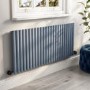 Refurbished Light Grey Electric Horizontal Designer Radiator 2kW with Wifi Thermostat - H600xW1416mm - IPX4 Bathroom Safe