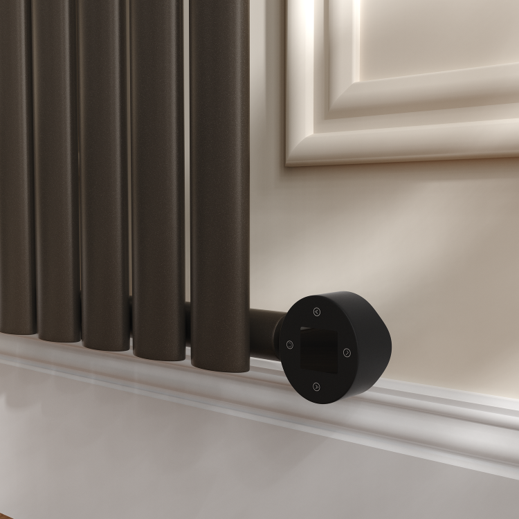 Russet Horizontal Smart Electric Radiator with Wi-Fi Thermostat - 2KW - H600xW1410 - Bathroom Safe