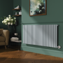 Salt & Pepper Horizontal Smart Electric Radiator with Wi-Fi Thermostat - 2KW - H600xW1410 - Bathroom Safe