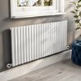 GRADE A2 - White Electric Horizontal Designer Radiator 2kW with Wifi Thermostat - H600xW1416mm - IPX4 Bathroom Safe