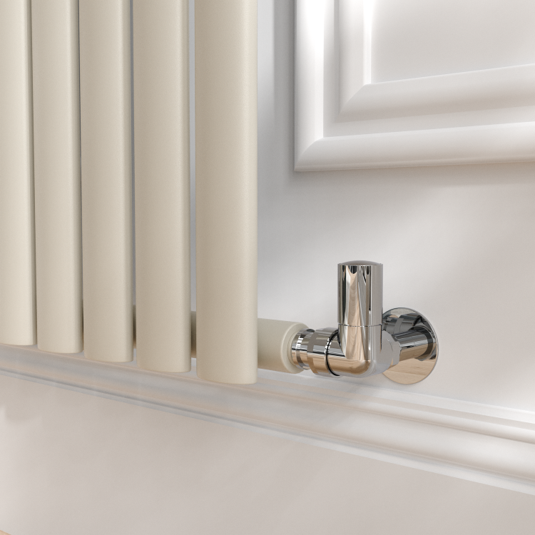 Sorrento Linen Horizontal Oval Designer Radiator 600x1416mm Single Panel 3783 BTU