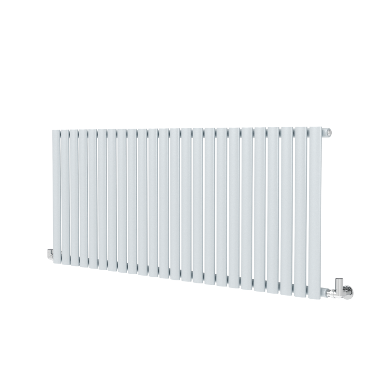Sorrento Salt & Pepper Horizontal Oval Designer Radiator 600x1416mm Single Panel 3783 BTU