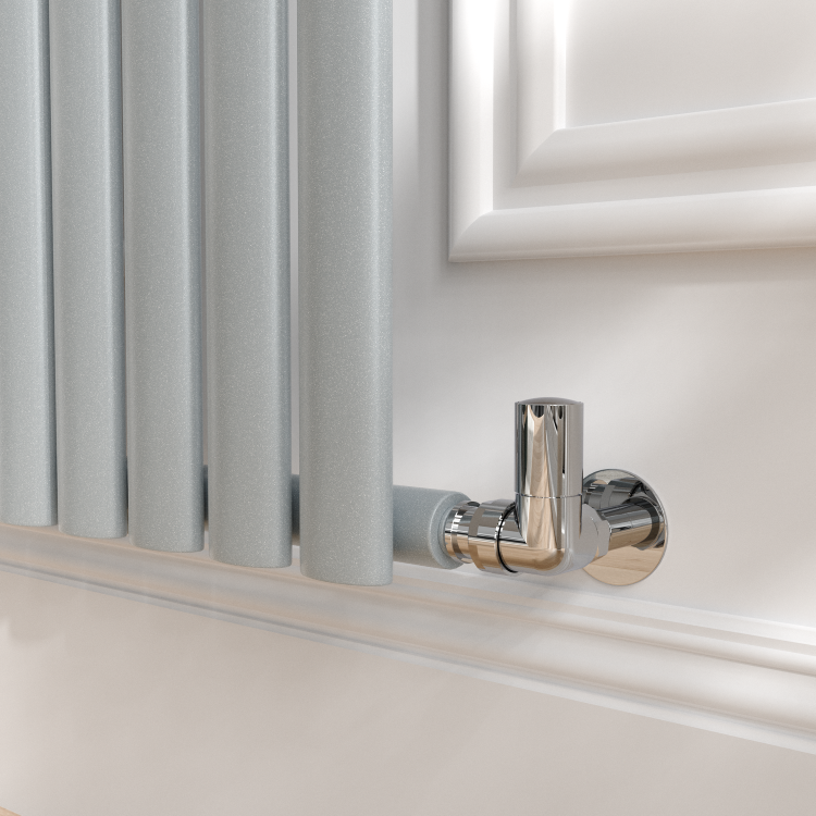 Sorrento Salt & Pepper Horizontal Oval Designer Radiator 600x1416mm Single Panel 3783 BTU