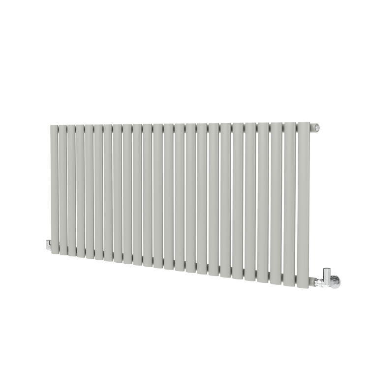 Sorrento Smoked Stone Horizontal Oval Designer Radiator 600x1416mm Single Panel 3783 BTU
