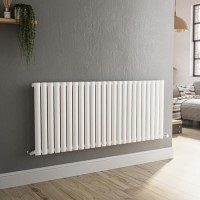 Sorrento White Horizontal Oval Designer Radiator 600x1416mm Single Panel 3783 BTU Sorrento White Horizontal Oval Designer Radiator 600x1416mm Single Panel 3783 BTU
