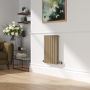 Riace Beige grey Horizontal Flat Designer Radiator 600x408mm Single Panel 953 BTU