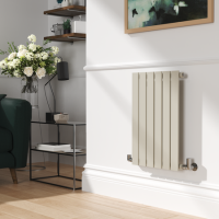 Riace Linen Horizontal Flat Designer Radiator 600x408mm Single Panel 953 BTU