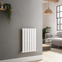 Riace White Horizontal Flat Designer Radiator 600x408mm Single Panel 953 BTU Riace White Horizontal Flat Designer Radiator 600x408mm Single Panel 953 BTU
