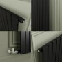 Riace Midnight Black Horizontal Flat Designer Radiator 800x408mm Single Panel 953 BTU