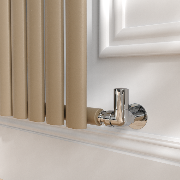 Sorrento Beige grey Horizontal Oval Designer Radiator 600x413mm Single Panel 1103 BTU