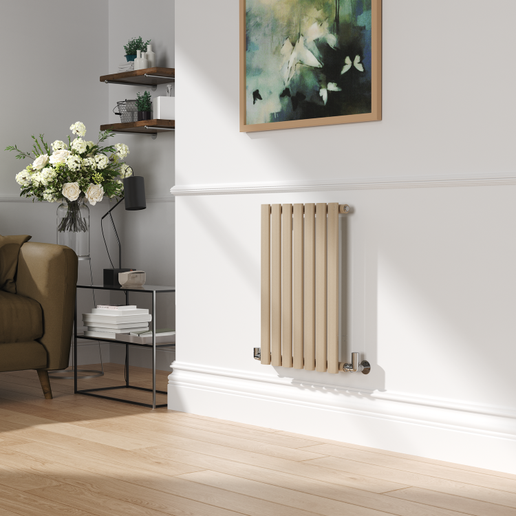 Sorrento Cleopatra Horizontal Oval Designer Radiator 600x413mm Single Panel 1103 BTU