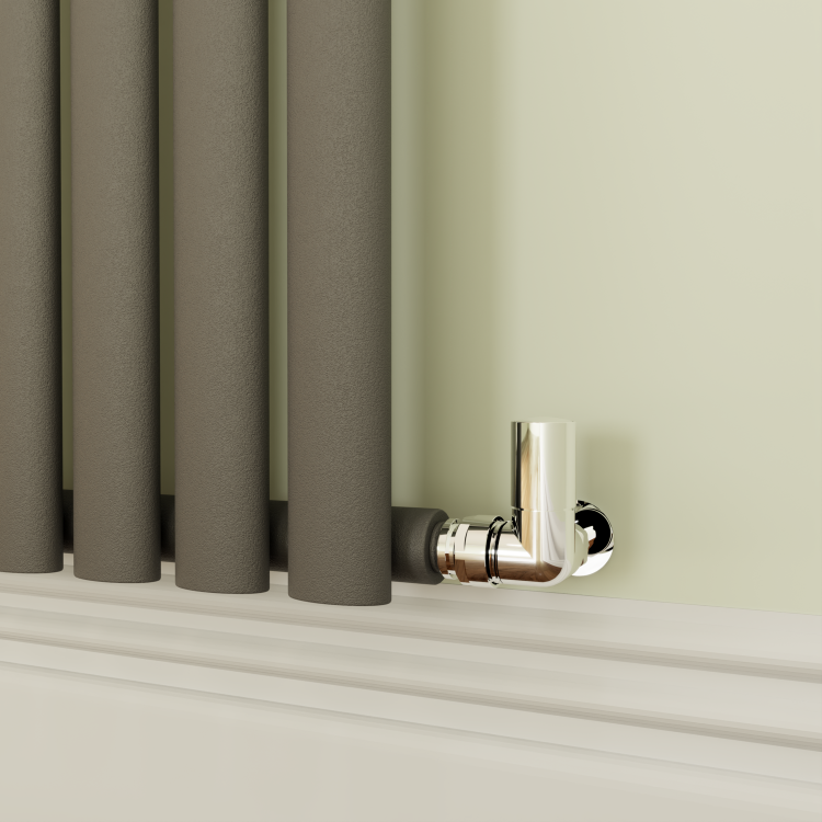 Sorrento Anthracite Horizontal Oval Designer Radiator 800x413mm Single Panel 1103 BTU