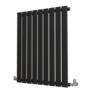 Riace Midnight Black Horizontal Flat Designer Radiator 800x612mm Single Panel 1947 BTU