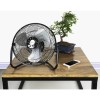 electriQ 9 Inch High Velocity Desk Fan - Black Metal Body