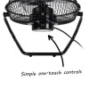 electriQ 9 Inch High Velocity Desk Fan - Black Metal Body