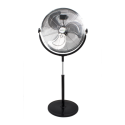 A2/HVSF16B Refurbished electriQ 16 Inch High velocity Pedestal Fan with adjustable Stand - Black and Chrome