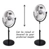 electriQ 16 Inch High Velocity Pedestal Fan - Black