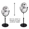 electriQ 20 Inch High Velocity Pedestal Fan - Black