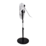 GRADE A2 - electriQ 16 Inch High velocity Pedestal Fan with adjustable Stand - Black and Chrome