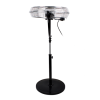 electriQ 16 Inch High Velocity Pedestal Fan - Black