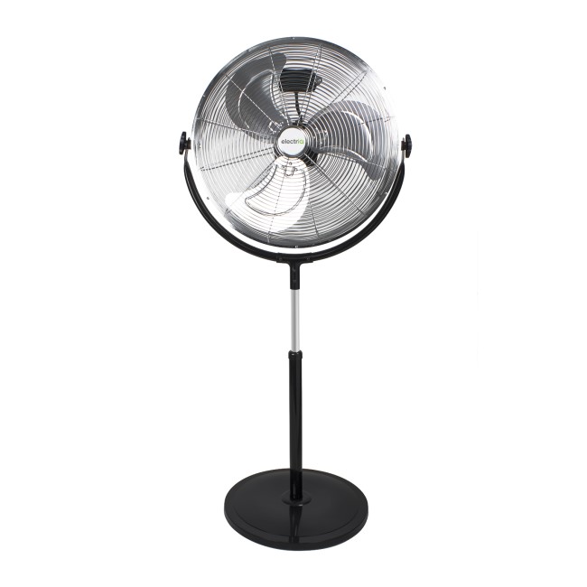 electriQ 20 Inch High Velocity Pedestal Fan - Black