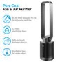 38 inch Quiet Pure Cool Bladeless HEPA Purifying Tower Fan with Remote Control Timer and Oscillation - Black