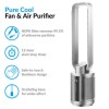 Refurbished electriQ 38 inch Quiet Pure Cool Bladeless HEPA Purifying Tower Fan with Remote Control Timer and Oscillation Silver