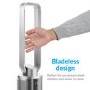 38 inch Quiet Pure Cool Bladeless HEPA Purifying Tower Fan with Remote Control Timer and Oscillation - Silver