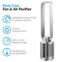 GRADE A1 - Quiet Dual HEPA Air Purifier and Pure Cool DC Fan with with Remote Control for rooms up to 35 sqm - Silver