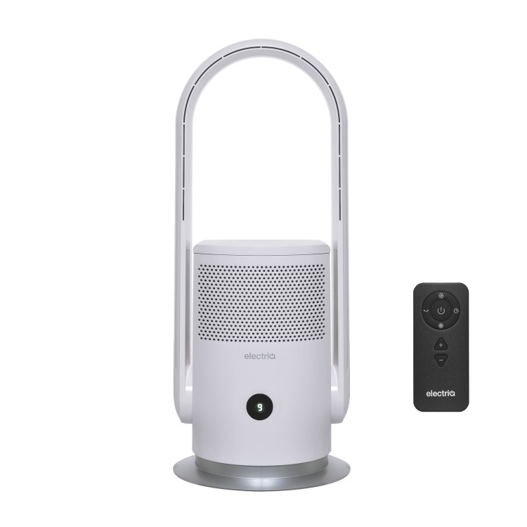 Refurbished electriQ Bladeless Tower Fan and True HEPA Air Purifier for Home with UV Light & Smart WiFi