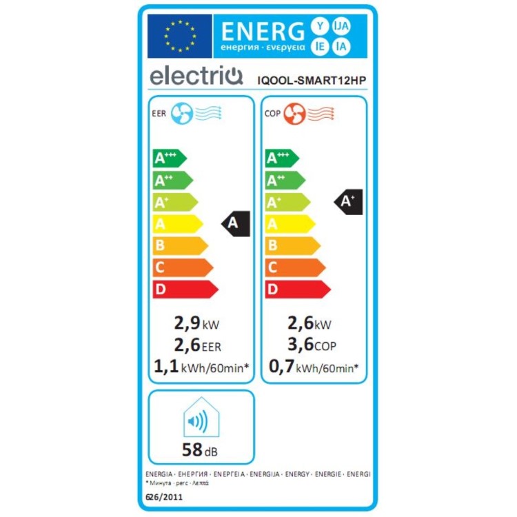 GRADE A5 - electriQ 10000 BTU Wall Mounted Heat Pump Air Conditioner with Smart App for rooms up to 30 sqm 