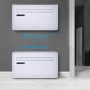 GRADE A5 - electriQ 12000 BTU Wall Mounted Heat Pump Air Conditioner with Smart App for rooms up to 35 sqm 