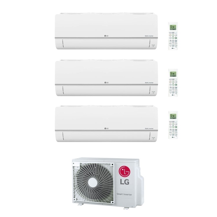 LG Smart multi-split 3 x 12000 BTU A+++ Wall Mounted Heat Pump Air Conditioner - Set Made of Three Indoor Units S12ET.NSJ + One Outdoor unit MU3R19.U23