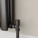 A1/MAN-AG-3MB Elego Matte Black Modern Manual Angled Radiator Valves (pair)