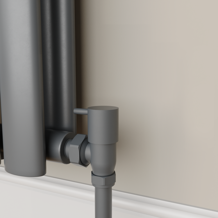 Elego Anthracite Gray Modern Manual Angled Valves (pair)
