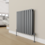 Elego Anthracite Gray Modern Manual Angled Radiator Valves (pair)