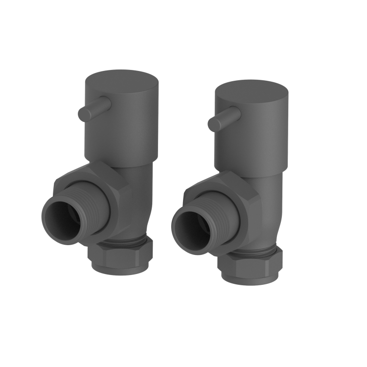 Elego Anthracite Gray Modern Manual Angled Valves (pair)